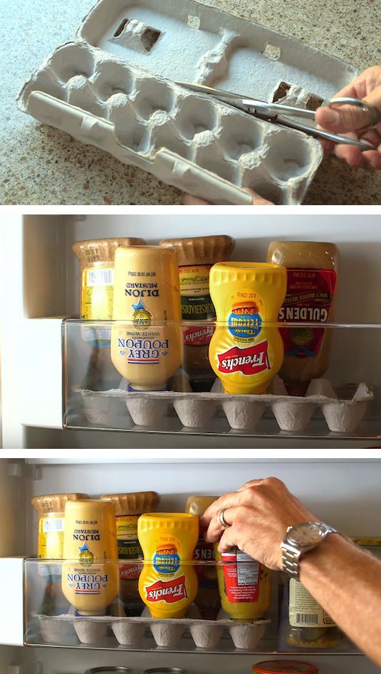 Egg Carton Condiment Organizer