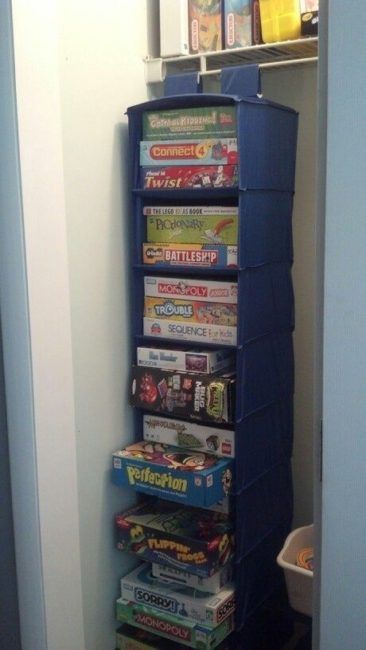 Store Board Games in a Closet Organize