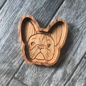 gift for dog lovers hardwood trinket tray