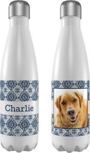 gift for dog lovers slim personalized water bottle